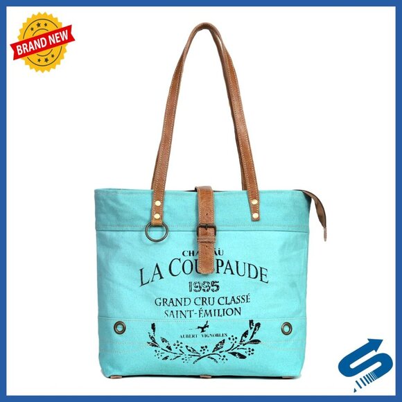 Handbags - Upcycled Canvas Tote Bag Eco-Friendly Spacious Multi-Compartment Daily Use
